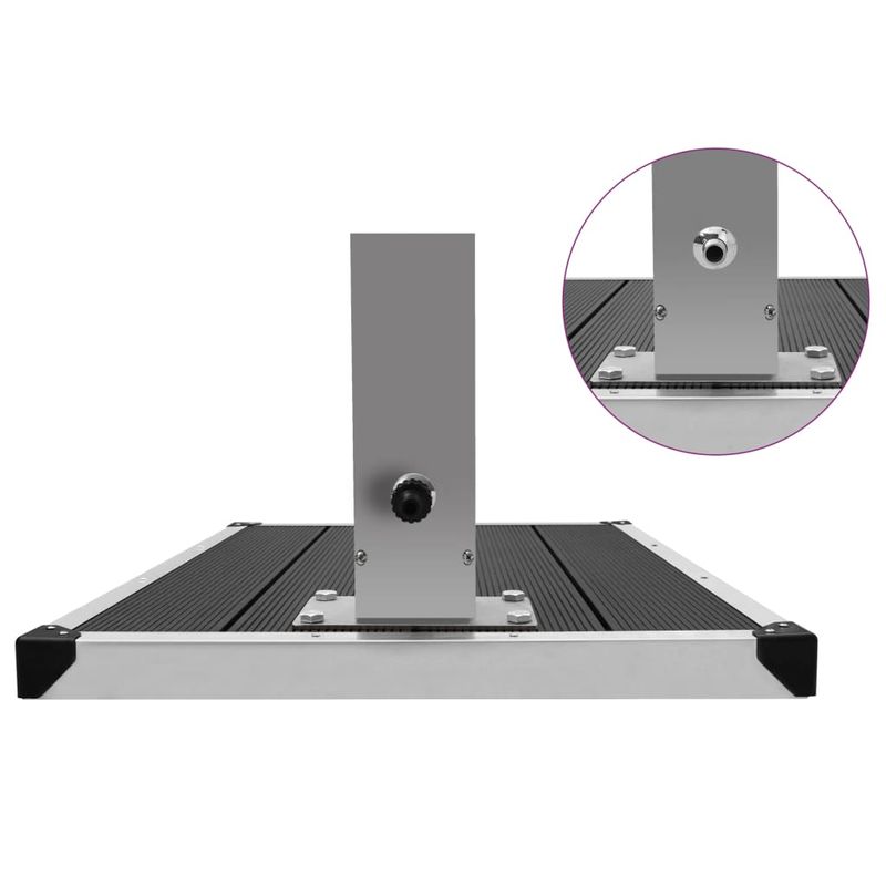 Casa si Gradina - Gradina si terasa - Piscine si accesorii - Accesorii piscine - Dus de gradina cu platforma, WPC și otel inoxidabil, gri - Infinity.ro