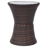 Casa si Gradina - Gradina si terasa - Mobilier exterior - Seturi mobila gradina - Set mobilier bistro cu perne, 3 piese, maro, poliratan - Infinity.ro