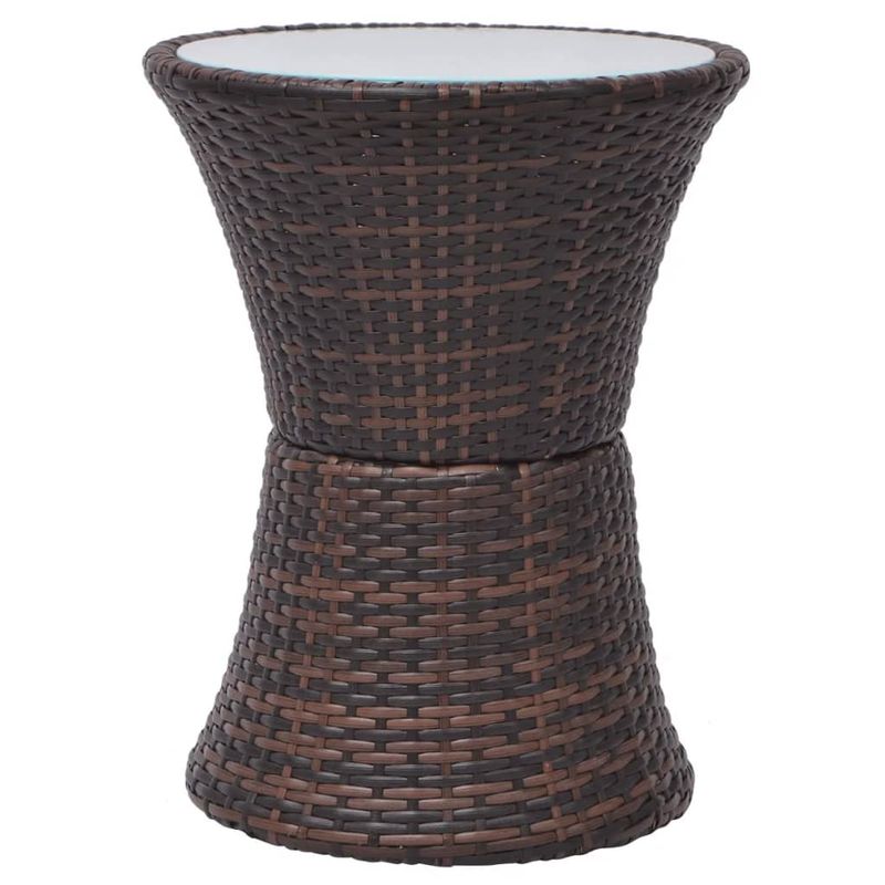 Casa si Gradina - Gradina si terasa - Mobilier exterior - Seturi mobila gradina - Set mobilier bistro cu perne, 3 piese, maro, poliratan - Infinity.ro