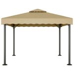 Casa si Gradina - Gradina si terasa - Umbrele si pavilioane - Pavilioane - Pavilion, gri taupe, 3x3 m, aluminiu si otel - Infinity.ro