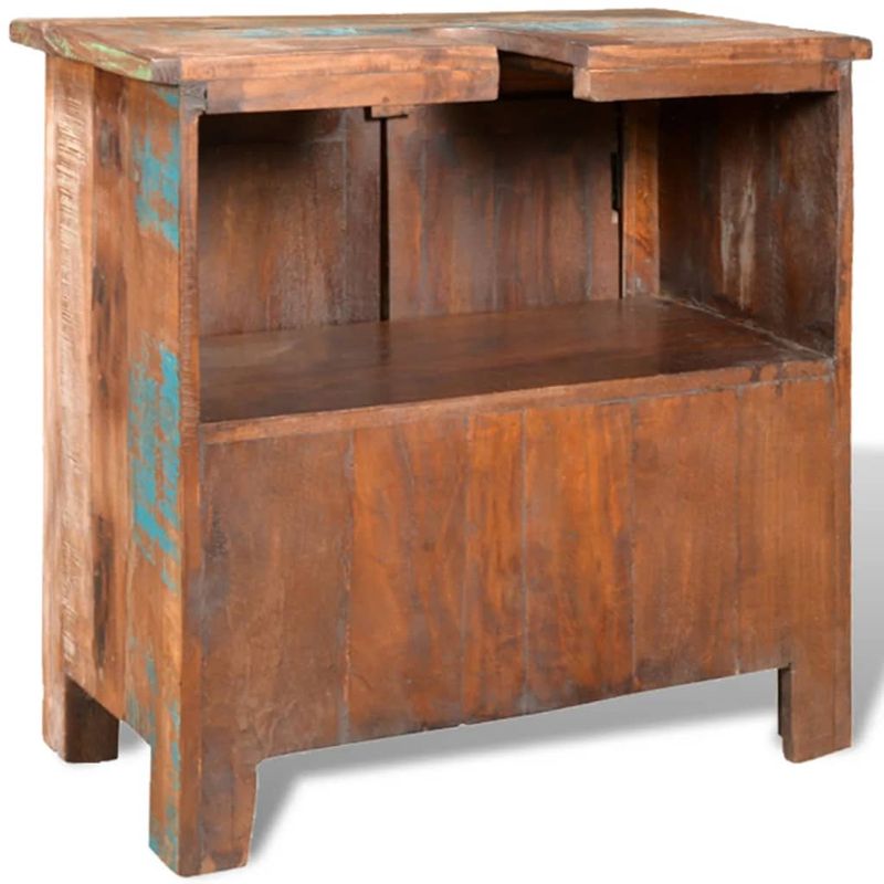 Casa si Gradina - Mobilier - Seturi de mobilier - Seturi baie - Set dulap de baie din lemn masiv reciclat, cu oglinda - Infinity.ro