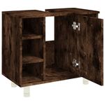 Casa si Gradina - Mobilier - Mobilier baie - Comode baie - Dulap de baie, stejar fumuriu, 60x32x53,5 cm, lemn compozit - Infinity.ro