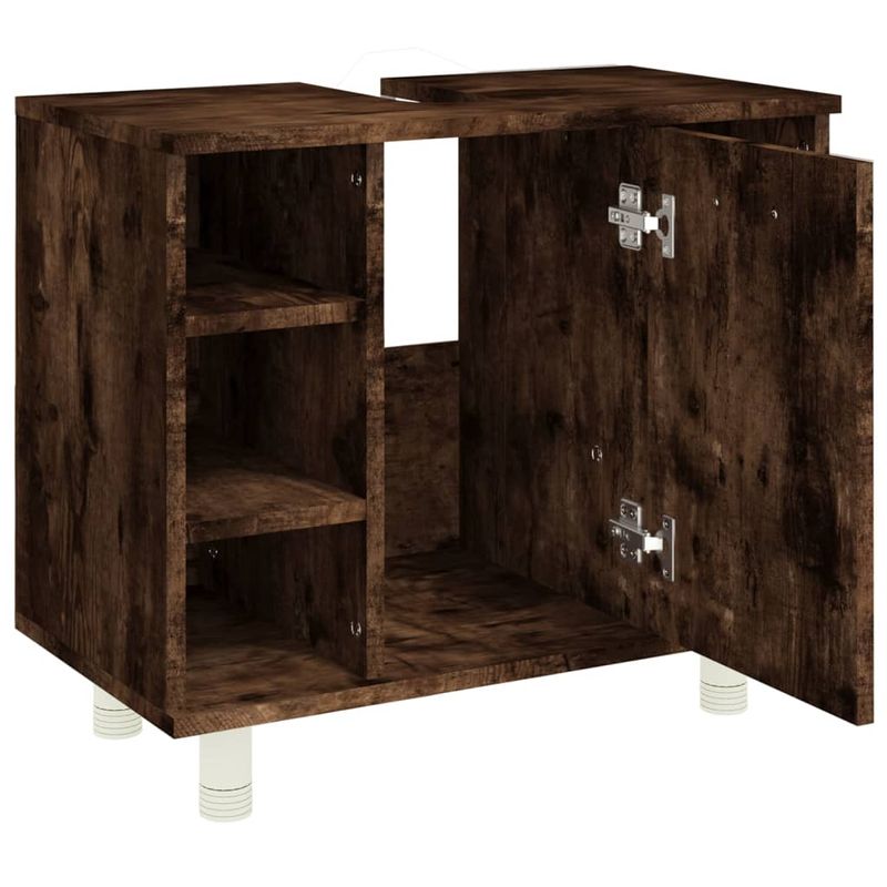 Casa si Gradina - Mobilier - Mobilier baie - Comode baie - Dulap de baie, stejar fumuriu, 60x32x53,5 cm, lemn compozit - Infinity.ro