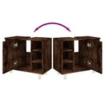 Casa si Gradina - Mobilier - Mobilier baie - Comode baie - Dulap de baie, stejar fumuriu, 60x32x53,5 cm, lemn compozit - Infinity.ro