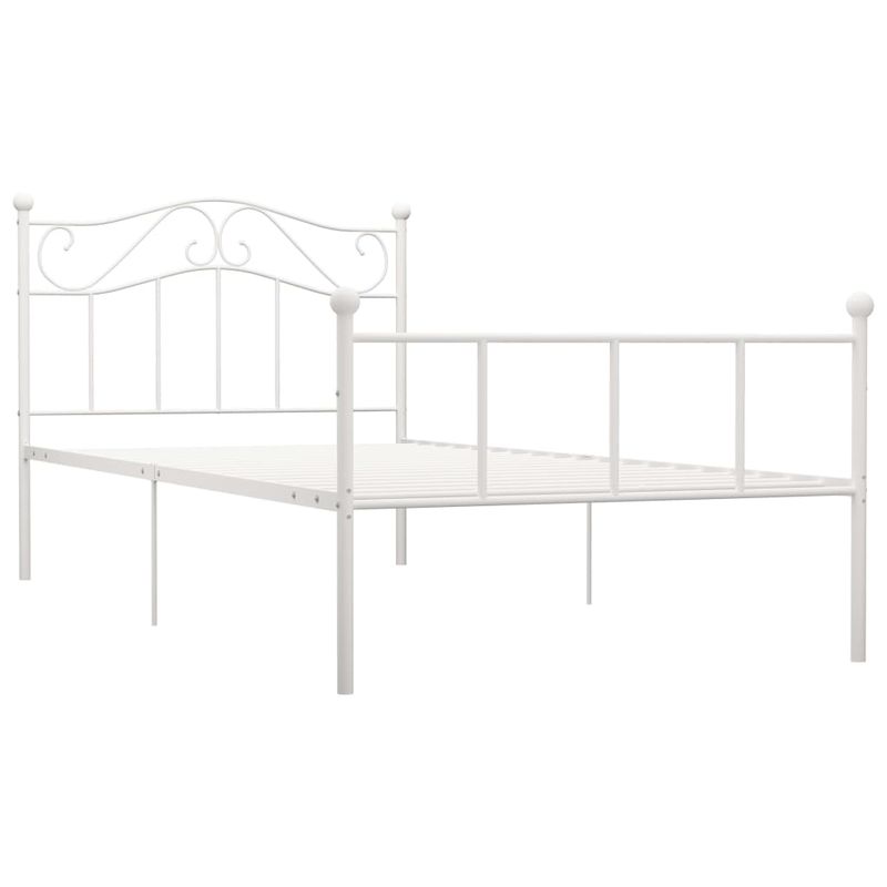 Casa si Gradina - Mobilier - Paturi si accesorii - Paturi - Cadru de pat, alb, 100 x 200 cm, metal - Infinity.ro