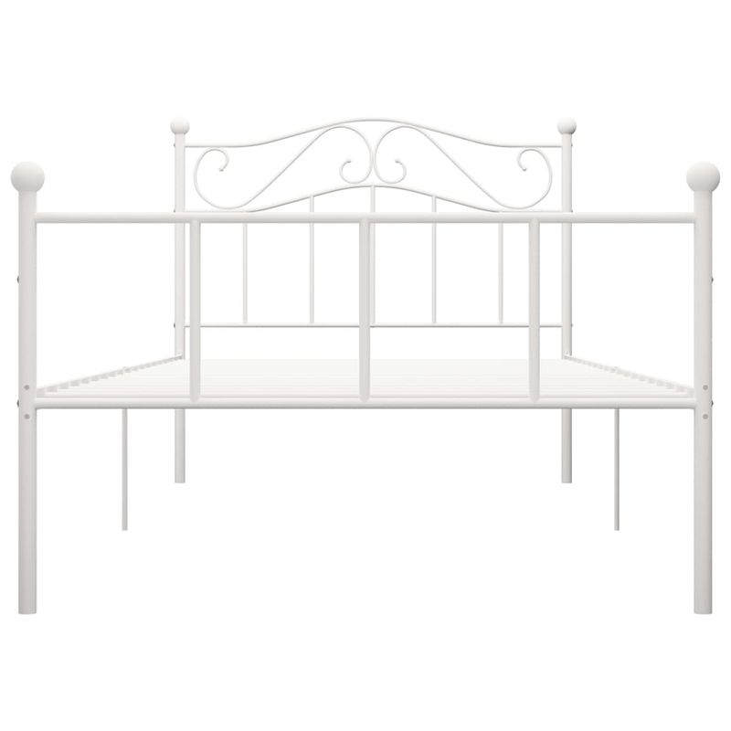 Casa si Gradina - Mobilier - Paturi si accesorii - Paturi - Cadru de pat, alb, 100 x 200 cm, metal - Infinity.ro