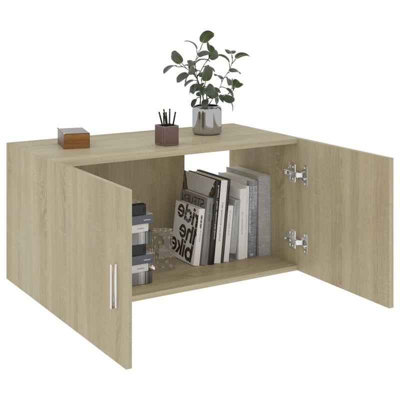 Casa si Gradina - Mobilier - Biblioteci si rafturi - Rafturi - Dulap montat pe perete, stejar Sonoma, 80 x 39 x 40 cm, PAL - Infinity.ro