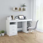 Casa si Gradina - Mobilier - Mese si birouri - Birouri - Birou, alb, 140x50x76 cm, lemn prelucrat - Infinity.ro