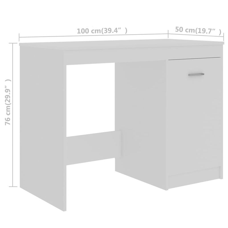 Casa si Gradina - Mobilier - Mese si birouri - Birouri - Birou, alb, 140x50x76 cm, lemn prelucrat - Infinity.ro