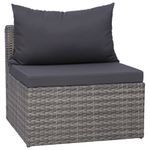 Casa si Gradina - Gradina si terasa - Mobilier exterior - Canapele si fotolii gradina - Canapele de colt pentru gradina, 4 piese, gri, poliratan - Infinity.ro