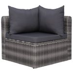 Casa si Gradina - Gradina si terasa - Mobilier exterior - Canapele si fotolii gradina - Canapele de colt pentru gradina, 4 piese, gri, poliratan - Infinity.ro
