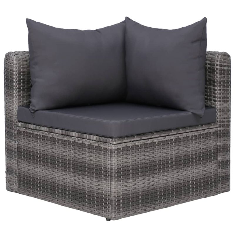 Casa si Gradina - Gradina si terasa - Mobilier exterior - Canapele si fotolii gradina - Canapele de colt pentru gradina, 4 piese, gri, poliratan - Infinity.ro