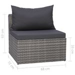 Casa si Gradina - Gradina si terasa - Mobilier exterior - Canapele si fotolii gradina - Canapele de colt pentru gradina, 4 piese, gri, poliratan - Infinity.ro