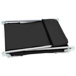 Casa si Gradina - Gradina si terasa - Mobilier exterior - Scaune si sezlonguri gradina - Sezlonguri de plaja pliabile, 2 buc., negru, otel & textil - Infinity.ro