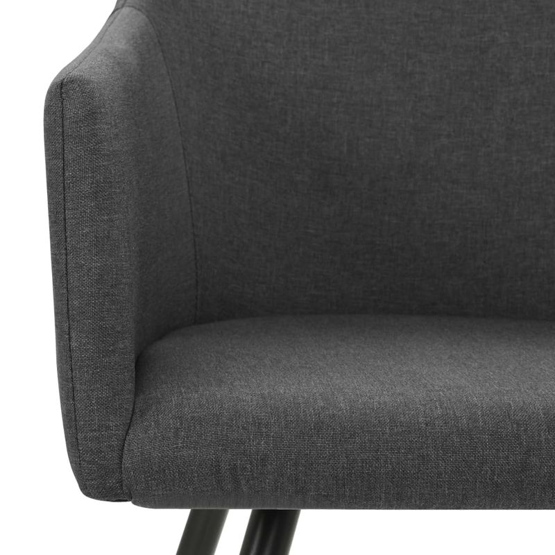 Casa si Gradina - Mobilier - Scaune si fotolii - Scaune - Scaune de bucatarie pivotante, 4 buc., gri inchis, textil - Infinity.ro