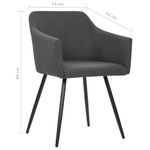 Casa si Gradina - Mobilier - Scaune si fotolii - Scaune - Scaune de bucatarie pivotante, 4 buc., gri inchis, textil - Infinity.ro