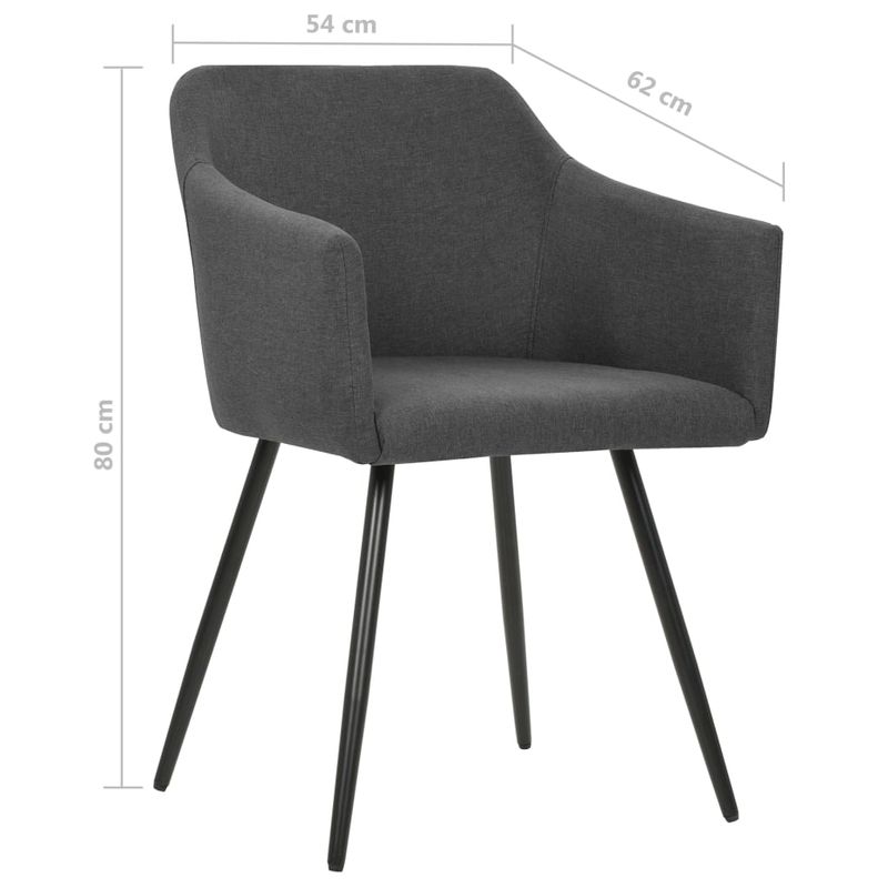 Casa si Gradina - Mobilier - Scaune si fotolii - Scaune - Scaune de bucatarie pivotante, 4 buc., gri inchis, textil - Infinity.ro