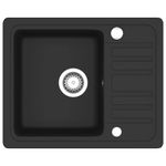 Casa si Gradina - Sanitare - Chiuveta bucatarie si accesorii - Chiuvete bucatarie - Chiuveta de bucatarie din granit cu o cuva, negru - Infinity.ro