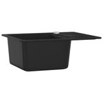 Casa si Gradina - Sanitare - Chiuveta bucatarie si accesorii - Chiuvete bucatarie - Chiuveta de bucatarie din granit cu o cuva, negru - Infinity.ro