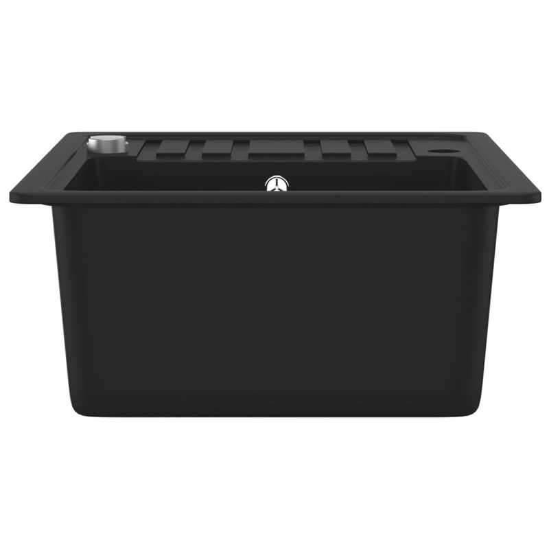 Casa si Gradina - Sanitare - Chiuveta bucatarie si accesorii - Chiuvete bucatarie - Chiuveta de bucatarie din granit cu o cuva, negru - Infinity.ro