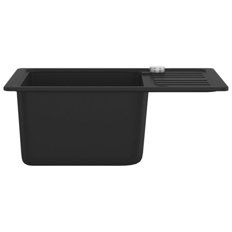 Casa si Gradina - Sanitare - Chiuveta bucatarie si accesorii - Chiuvete bucatarie - Chiuveta de bucatarie din granit cu o cuva, negru - Infinity.ro