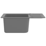 Casa si Gradina - Sanitare - Chiuveta bucatarie si accesorii - Chiuvete bucatarie - Chiuveta de bucatarie din granit cu o cuva, gri - Infinity.ro