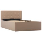 Casa si Gradina - Mobilier - Paturi si accesorii - Paturi - Cadru pat hidraulic cu lada cappuccino 90x200cm piele ecologica - Infinity.ro