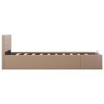 Casa si Gradina - Mobilier - Paturi si accesorii - Paturi - Cadru pat hidraulic cu lada cappuccino 90x200cm piele ecologica - Infinity.ro