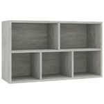 Casa si Gradina - Mobilier - Biblioteci si rafturi - Biblioteci - Biblioteca/Servanta, gri beton, 50x25x80 cm, PAL - Infinity.ro