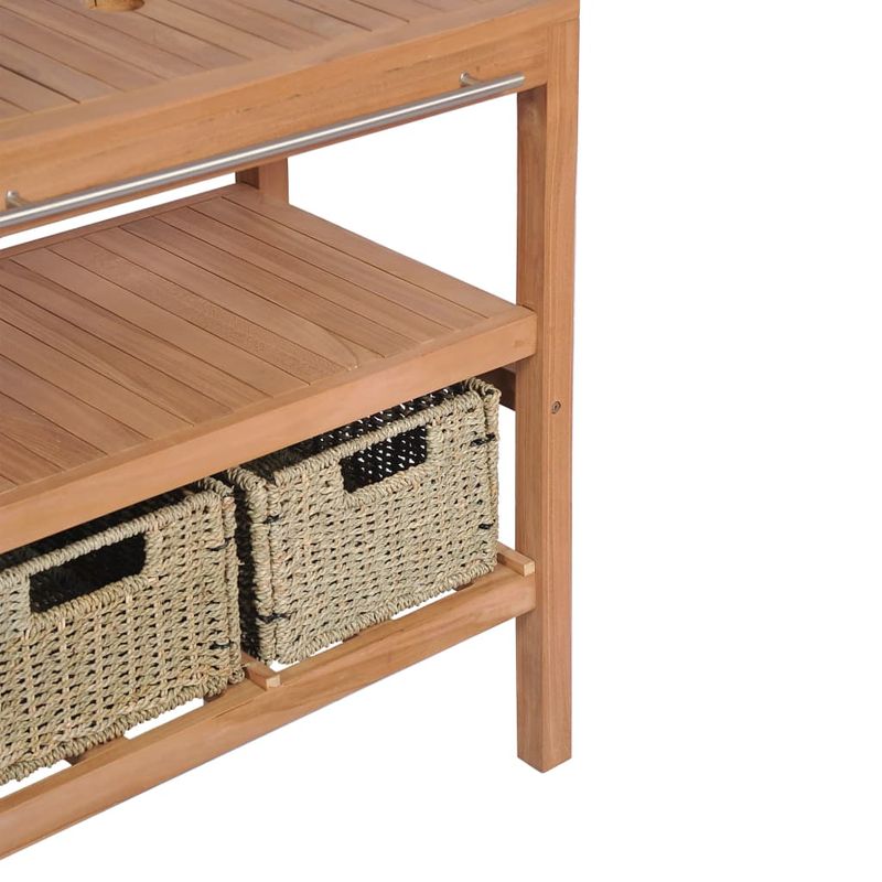 Casa si Gradina - Mobilier - Mobilier baie - Comode baie - Comoda de chiuveta baie, 132x45x75 cm, lemn masiv de tec - Infinity.ro