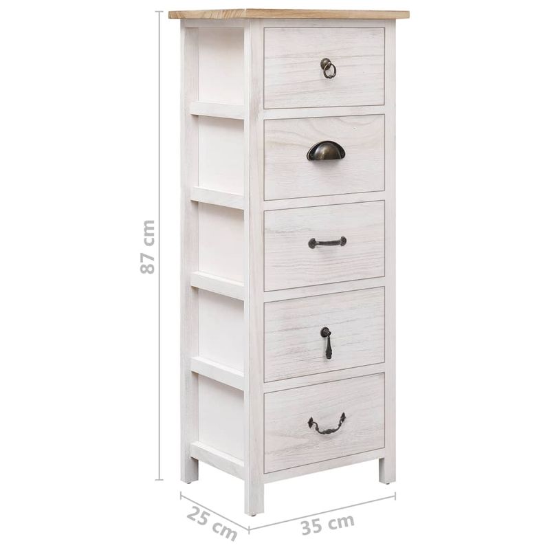 Casa si Gradina - Mobilier - Comode si corpuri - Comode - Dulap lateral, 35 x 25 x 87 cm, lemn de paulownia - Infinity.ro