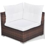 Casa si Gradina - Gradina si terasa - Mobilier exterior - Seturi mobila gradina - Set mobilier de gradina cu perne, 5 piese, maro, poliratan - Infinity.ro