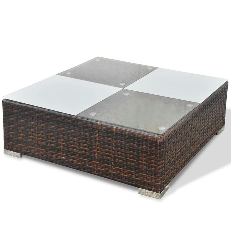 Casa si Gradina - Gradina si terasa - Mobilier exterior - Seturi mobila gradina - Set mobilier de gradina cu perne, 5 piese, maro, poliratan - Infinity.ro