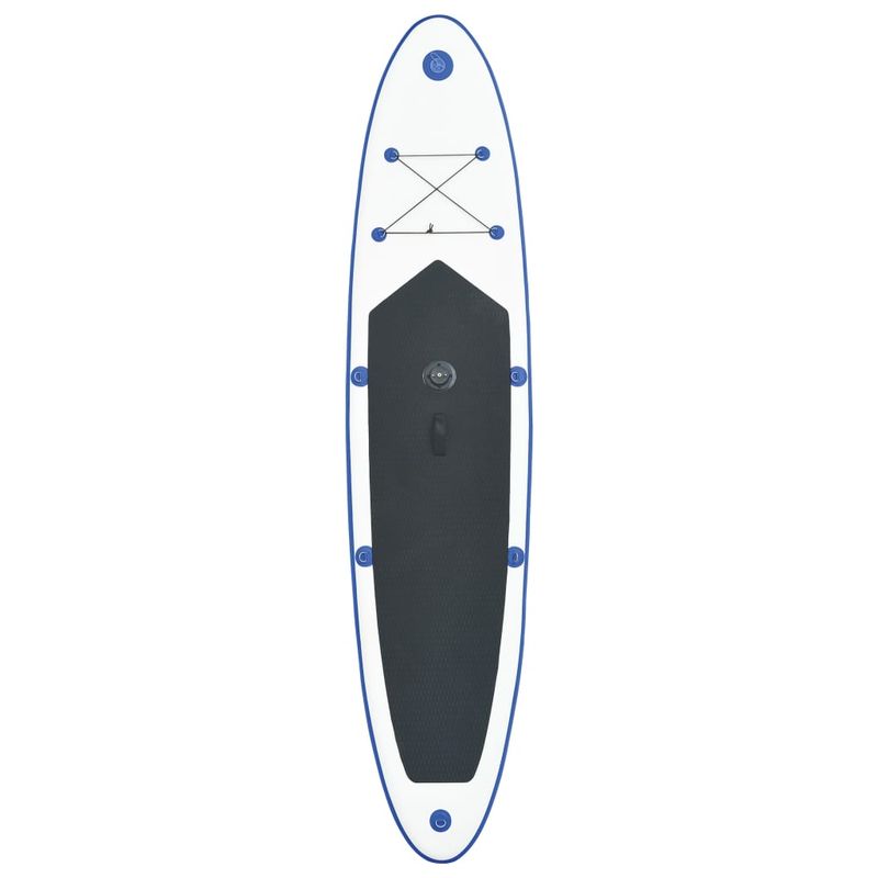 Sport si Outdoor - Sporturi acvatice - Sporturi pe placa - Stand up paddle - Set de placa SUP gonflabila cu vela, albastru si alb - Infinity.ro