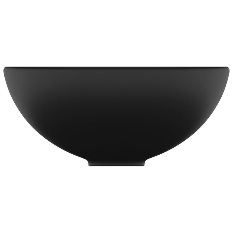 Casa si Gradina - Sanitare - Lavoar baie si accesorii - Lavoare si piedestale - Chiuveta baie lux, negru mat, 32,5x14 cm, ceramica, rotund - Infinity.ro