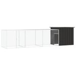 Petshop - Accesorii petshop - Culcusuri si custi - Custi interior si exterior - Cotet pentru pasari, antracit, 400x91x100 cm, otel galvanizat - Infinity.ro