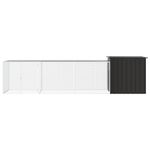 Petshop - Accesorii petshop - Culcusuri si custi - Custi interior si exterior - Cotet pentru pasari, antracit, 400x91x100 cm, otel galvanizat - Infinity.ro