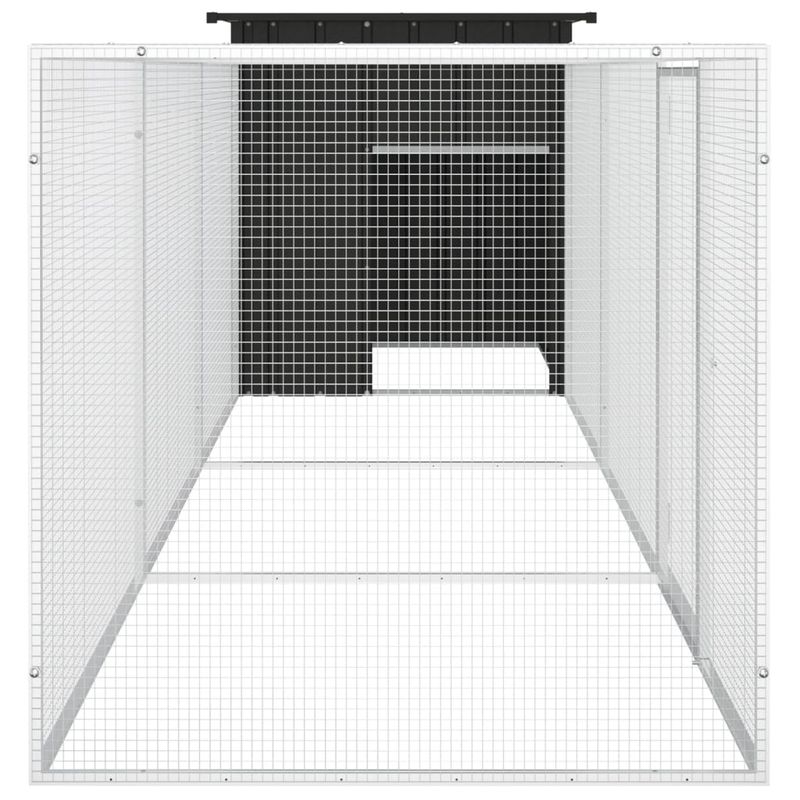Petshop - Accesorii petshop - Culcusuri si custi - Custi interior si exterior - Cotet pentru pasari, antracit, 400x91x100 cm, otel galvanizat - Infinity.ro
