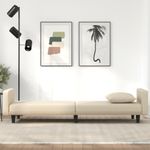 Casa si Gradina - Mobilier - Canapele si coltare - Canapele - Canapea extensibila cu cotiere, cu perne, crem, material textil - Infinity.ro