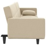 Casa si Gradina - Mobilier - Canapele si coltare - Canapele - Canapea extensibila cu cotiere, cu perne, crem, material textil - Infinity.ro