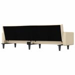 Casa si Gradina - Mobilier - Canapele si coltare - Canapele - Canapea extensibila cu cotiere, cu perne, crem, material textil - Infinity.ro