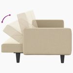 Casa si Gradina - Mobilier - Canapele si coltare - Canapele - Canapea extensibila cu cotiere, cu perne, crem, material textil - Infinity.ro