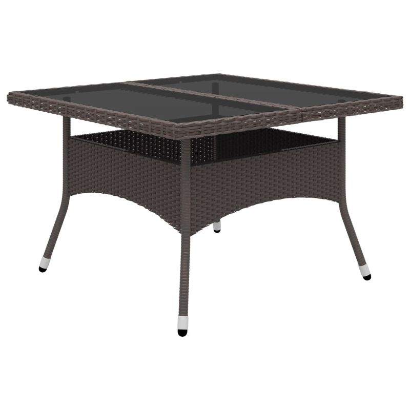 Casa si Gradina - Gradina si terasa - Mobilier exterior - Seturi mobila gradina - Set mobilier de gradina, 9 piese, maro, poliratan si sticla - Infinity.ro