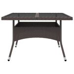 Casa si Gradina - Gradina si terasa - Mobilier exterior - Seturi mobila gradina - Set mobilier de gradina, 9 piese, maro, poliratan si sticla - Infinity.ro