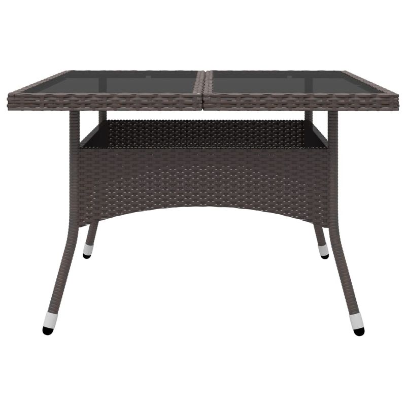 Casa si Gradina - Gradina si terasa - Mobilier exterior - Seturi mobila gradina - Set mobilier de gradina, 9 piese, maro, poliratan si sticla - Infinity.ro