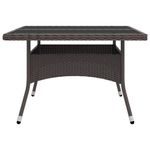 Casa si Gradina - Gradina si terasa - Mobilier exterior - Seturi mobila gradina - Set mobilier de gradina, 9 piese, maro, poliratan si sticla - Infinity.ro