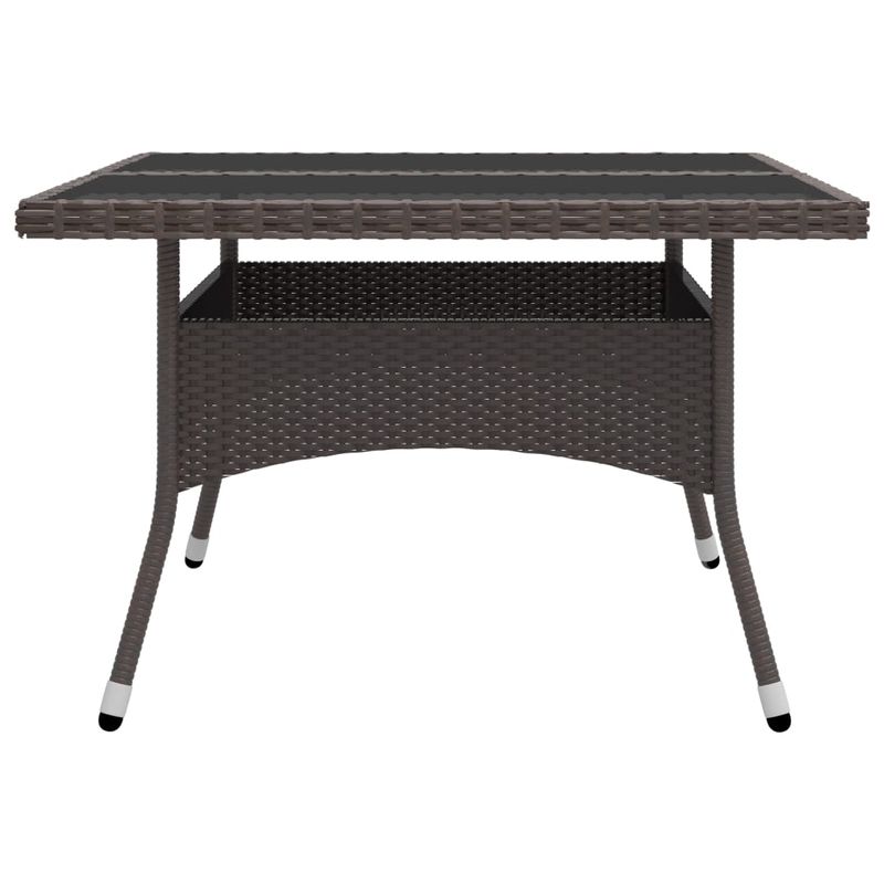 Casa si Gradina - Gradina si terasa - Mobilier exterior - Seturi mobila gradina - Set mobilier de gradina, 9 piese, maro, poliratan si sticla - Infinity.ro