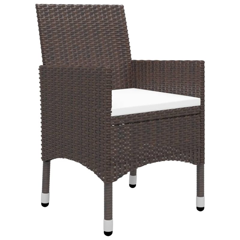 Casa si Gradina - Gradina si terasa - Mobilier exterior - Seturi mobila gradina - Set mobilier de gradina, 9 piese, maro, poliratan si sticla - Infinity.ro