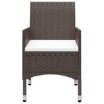 Casa si Gradina - Gradina si terasa - Mobilier exterior - Seturi mobila gradina - Set mobilier de gradina, 9 piese, maro, poliratan si sticla - Infinity.ro