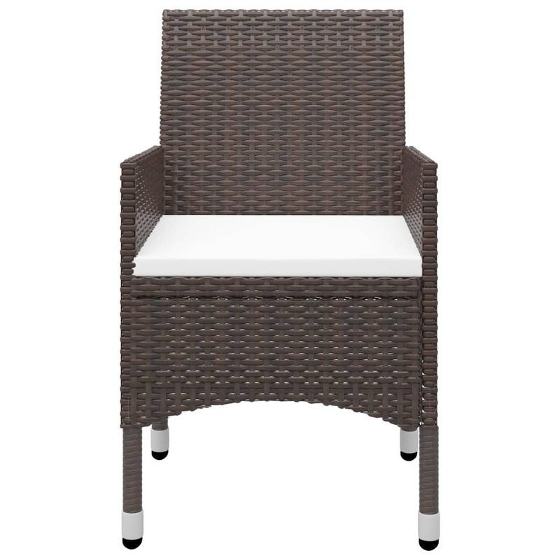Casa si Gradina - Gradina si terasa - Mobilier exterior - Seturi mobila gradina - Set mobilier de gradina, 9 piese, maro, poliratan si sticla - Infinity.ro